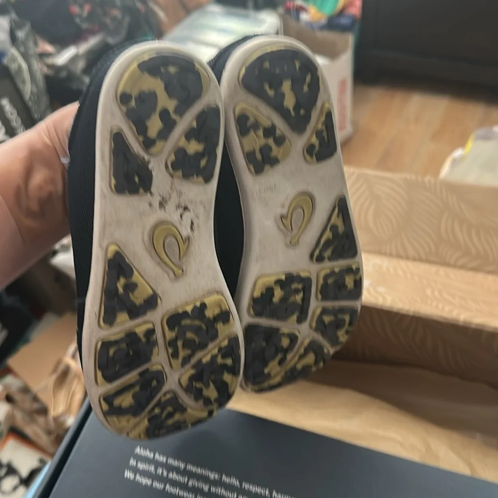 Olukai Navy Kids Slip-On Shoes